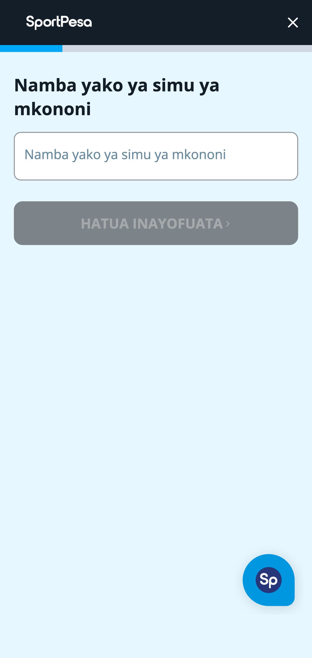 SportPesa registration