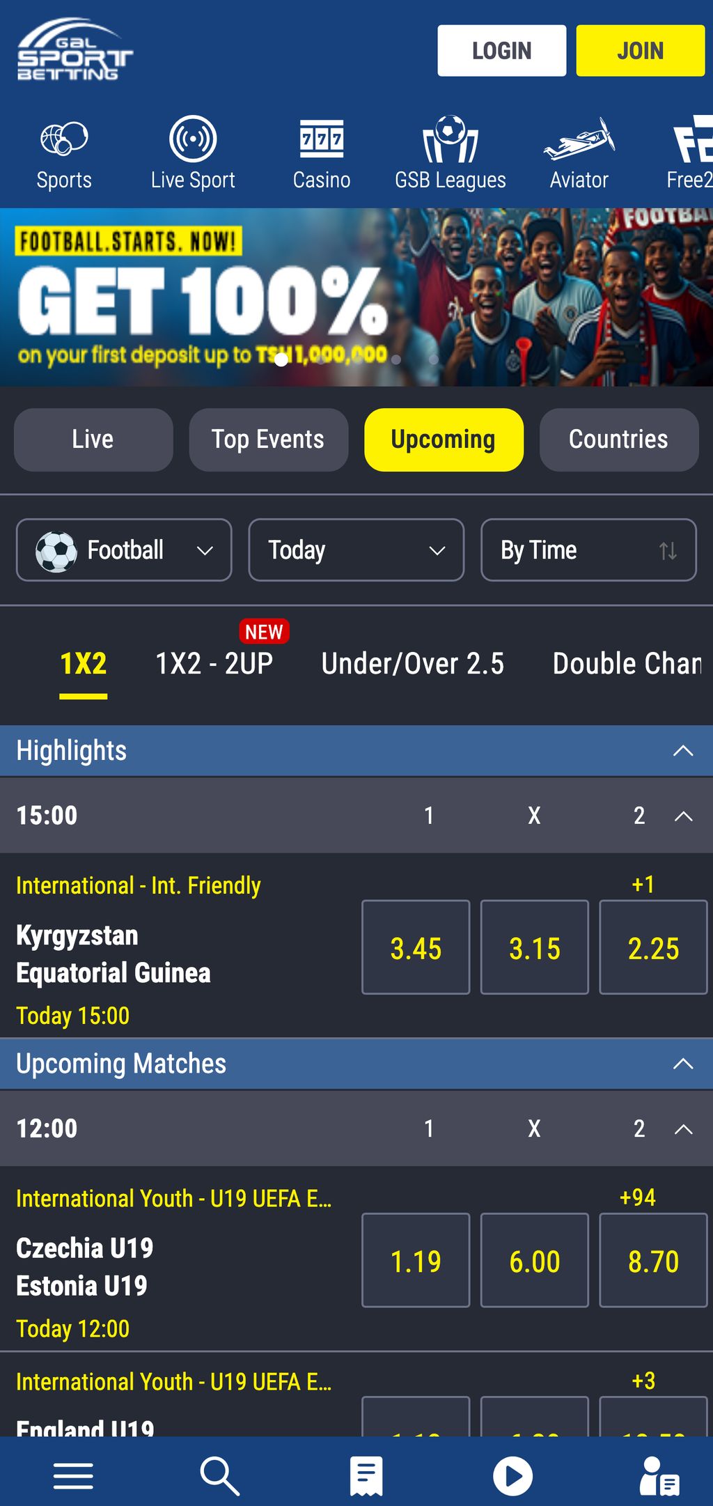 Gal Sport Betting official website
